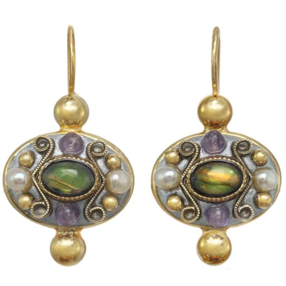 Michal Golan Amethyst Oval Necklace & Earrings Set - Picture 3 of 3